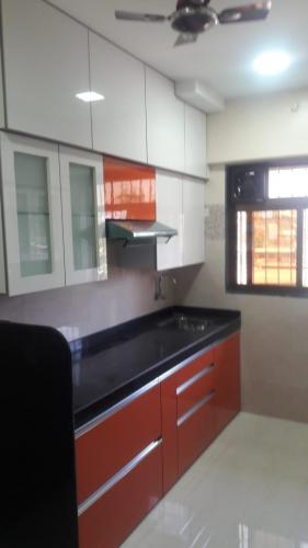 Orange And white premium acrylic kitchen with J handle